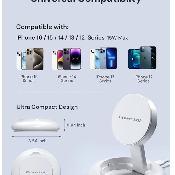 PowerLot Wireless Charger Set in White.. (004) - Picture 8 of 11